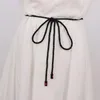 Pasy moda wszechstronna miłosna węzeł cienki pasek spódnica bawełniana bawełniana łańcuch Wąskie dekoracyjne proste akcesoria