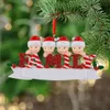 Free Personalization Sparkle Family of 2 3 4 5 Polyresin Glossy Personalized Christmas Tree Ornaments For Home Decorations Christmas Gift