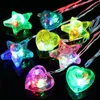 1pc Star Heart Led Light Up Toys Necklace Cioncant Kids Glow Gift Giocattolo giocattolo Carnival Party Favore Navigad Compleanni