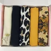 Roupas étnicas Caixa de hijab personalizada de luxo para mulheres leopardo muçulmano estampado chiffon lenço de lenço árabe lenço da cabeça da Malásia e envoltórios