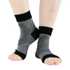 Suporte ao tornozelo 1Pair Plantar FasCiitis Compression Brace Sockssleeves fornece suporte ao arco do pé. Dor do calcanhar Aquiles, alívio