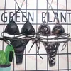 Trendy New Bikini para mulheres de metal logotipo conjunto de roupas de banho especial Material maiô Terno de maiô Duas cores