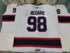 O hóquei da faculdade usa fotos físicas Regina Pats 98 Connor Bedard para estrear novo Terceiro Jersey Homem Juventude Mulheres Vintage High School Size S-5xl ou qualquer nome e Number Jersey