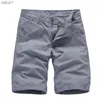 Herren-Shorts, 2022, brandneue Herren-Cargo-Shorts, hochwertige schwarze Militär-Shorts, Herren-Baumwolle, feste, lässige Strand-Shorts, Sommer-Unterseite, L230520