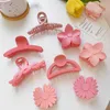 Other New Claw Clip for Women Tough Pink Plastic Hair Claw Large Geometric Headband Hair Clamps Crab Hair Clip Hair Gift