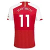 arsenal camisa de futebol fãs versão do jogador 22 23 24 Whiteout SAKA G. JESUS SMITH ROWE SALIBA MARTINELLI ODEGAARD THOMAS NKETIAH TIERNEY 2023 2024 masculino kit infantil