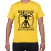 Мужская футболка D Da Vinci Guitar Funny Fot Fot Men Vitruvian Graphic Music Новая новшество костюм Harajuku