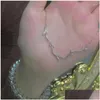 Chokers Choker Korean Sier Color Leaf Clavicle Chain for Women Fashion Exducite Zircon Necklace Wedding Party Jewelry Gift Drop Del Dh0dm