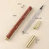 Vintage Sandalwood Pen Brass Signature Bead Business Customized Metal Bamboo Joint Style Wood Neutral