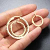 Stud Punk Round Hoop örhängen för kvinnor Fashion Crystal Small Circle Gold Color Brosilage Earings Girl Party Jewelry Accessories E398 J230529