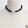 Gargantillas Gargantilla Encanto femenino Collar de perlas Piedra natural Sile Costura Diseño 2023 Moda Tendencia Cuello Joyería Viaje Vacaciones Boh Dhihb