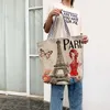Bolsa de lona feminina de outras sacolas impressão de animais de grande capacidade bolsas de ombro casuais para fêmeas saco de praia de graffiti feminino