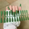 Ложные гвозди 24 совета / набор матовых супер длинных искусственных маникюр ногтей