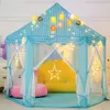 Tendas de brinquedo tendas menina princesa rosa castelo tendas portátil crianças ao ar livre jardim dobrável jogar tenda lodge crianças bola piscina interior ao ar livre p