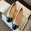 Designer Sandals Classic Ballet Flats Slingback Sandal Fisherman Shoes Espadilles Women Party Dress Shoes Chunky Heels Letter Bow Ballerina Naken Pumpar Storlek 35-41