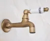 Bathroom Sink Faucets Antique Brass Wall Mounted Single Ceramic Handle Mop Pool Faucet /Garden Water Tap / Laundry Taps Mav314