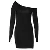 Casual Dresses Y2k Top Women Long Sleeve Off Shoulder Short Dress Fashion Sexy Cut-out Mini Skirt Women's Evening Summer Prom