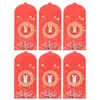 Emballage cadeau 6 pièces sac à main de mariage enveloppes d'argent enveloppe de paquet rouge papier chinois