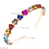 Other European Heart-shaped Crystal Headband for Women Metal Shiny Glass Drill Thin Edge Full Drill Hairband Korean Hair Accessories