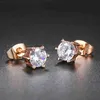 Stud Double Fair Simple OL Style Cubic Zirconia Stud Earrings For Womem Various Sizes Ear Accessories Fashion Earing Jewelry DFE035 J230529