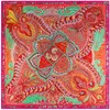 Sarongs 130cm Fashion Bandana Women Scarf Luxury Brand Paisley Hijab Twill Silk Shawl Scarfs For Ladies Foulard Square Scarves Wraps 230526