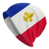 Bérets personnalisé drapeau français et emblème Slouchy Beanie chapeau hommes femmes Hippie tricot Skullies bonnets casquettes pour le Ski d'hiver