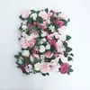 Fleurs décoratives 55x40cm Artificielle DIY Décoration De Mariage Fleur Panneaux Muraux Soie Rose Toile De Fond De Noël