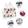 Autres sacs nouvelles femmes fleurs de cerisier et baies de cerise sac à bandoulière femme grande capacité dames sac de plage filles Shopping sac à main