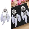 Dangle Earrings Sunflower Antique Feather Retro Ethnic Style 3 Colors Tassel Small Commodities Women Drop