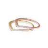 Обручальные кольца настоящий стерлинговый игристый кольцо для пошеводка для Pandora Cz Diamond Designer Jewelry Женщины Подарок розовый золото с DHF12