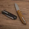 C6920 Flipper Folding Knife 8Cr13Mov Satin Drop Point Blade G10/Stainless Steel Sheet Handle Ball Bearing Fast Open EDC Pocket Folder Knives with Retail Box