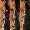 Stud Earrings Europe And The United States Exaggerated Stars Flower Niche Fashion Christmas Snowflake Rhinester Love Ear