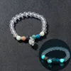 Bracelets jonc pour femme à la mode lumineux creux Fluorite Stretch Bracelet cadeaux vacances