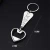 Keychains New Creative Stainless Steel Heart shaped Beer Bottle Opener Keychain Multi Tool Keyholder Men's Fashion Key Accessories Gift G230526