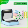 Printers PeriPage A6 304 Dpi Portable Thermal Photo Printer Mini Pocket Label Sticker Colorful Paper Rolls Wireless BT USB Phone Printing