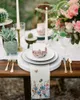 Serviette de table 4 pièces fleur papillon rétro tournesol orchidée carré 50cm décoration de mariage tissu cuisine service serviettes