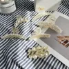 Andere elegante parelhaarspelden geometrische haarklauwen voor vrouwen haaien clip achterste hoofd haarclip barrettes haar