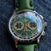 Нарученные часы Таинственные код мужчины смотрят 40 -миллиметровый роскошный хронограф Кварц Кварц Шилные часы Спорт 50 м.