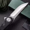 C5401 Stor flipper fällkniv D2 Satin Drop Point Blade G10/rostfritt stålplåthandtag Bollbärande snabbt öppna EDC -fickmappknivar med detaljhandelslådan