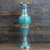 Vasen Europäische Retro kreative klassische Schloss Zinklegierung Emaille Vase Metall Handwerk Home Dekoration Ornamente