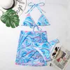 Swim Wear Wearn Swimwear Yiiciovy Ladies Imprimindo Lace Up Halter Swimwear Bikini Conjunto de borboleta/ impressão floral