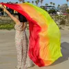 Sarongs 100% Real Silk Belly Dance Veil 1 Pc Belly Dance Accessory Belly Dance Veil Shawl Scarf Dance Practice Stage Performance Veil 230526