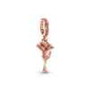 Charms Rose Gold Series 925 Sterling Sier Flamingo Cat Flower Dange Charm Bead Fit Original Pandora Bracelet Des sieraden Drop Dhlks