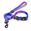 Dog Collars Leashes Designer Collar Leash Harness Fashion Gradient Color Pet Products Chain Small Medium Large Fitting Spring Summ Dhihq