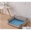 Kennels Pens Dog Mat Cooling Summer Pad For Dogs Cat Blanket Sofa Breathable Pet Bed Washable Small Medium Large Car Drop Delivery Dh5J0