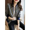 Jaquetas femininas Cardigan Jacket feminino 2023 Autumn moda Age reduzindo listras