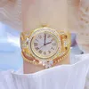 2022 BS Gold Calendar All Diamond Watch Quartz Водонепроницаемый роскошный бренд женщин 2023 G230529