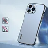 Funda de teléfono Aurora mate de lujo para iPhone 14 15 plus 13 12 11 Pro Max 13Pro 12Pro Protección de lente de metal Fundas traseras de parachoques duro a prueba de golpes