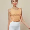 Women's T-Shirt Fitness Side Drawstring Tops Sexy T-Shirt Running Sports Women Slim Top High Waist Slim Fit Shirt Short Sleeve T-shirt Girl J2305