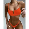 Sexy Push up 2023 T-line Bikini Set Brazil Beach Women's Swimwear P230530